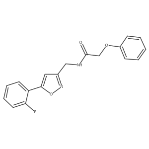 N-((5-(2-fluorophenyl)isoxazol-3-yl)methyl)-2-phenoxyacetamide结构式