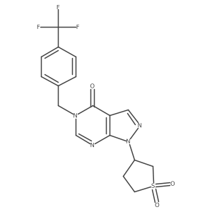 1-(1,1-dioxidotetrahydrothiophen-3-yl)-5-(4-(trifluoromethyl)benzyl)-1H-pyrazolo[3,4-d]pyrimidin-4(5H)-one Structure