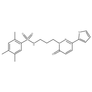 2,4,5-trimethyl-N-(3-(6-oxo-3-(thiophen-2-yl)pyridazin-1(6H)-yl)propyl)benzenesulfonamide Structure