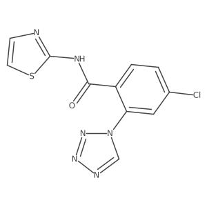 4-chloro-2-(tetrazol-1-yl)-N-thiazol-2-yl-benzamide Structure