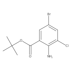 Tert-butyl 2-amino-5-bromo-3-chlorobenzoate结构式
