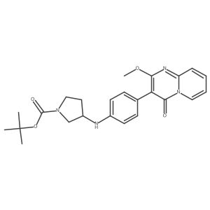 tert-butyl 3-{[4-(2-methoxy-4-oxo-4H-pyrido[1,2-a]pyrimidin-3-yl)phenyl]amino}pyrrolidine-1-carboxylate Structure