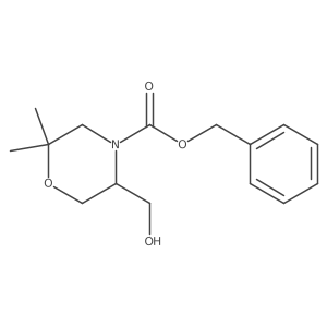 Benzyl 5-(hydroxymethyl)-2,2-dimethylmorpholine-4-carboxylate结构式