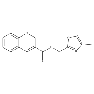 (3-methyl-1,2,4-oxadiazol-5-yl)methyl 2H-chromene-3-carboxylate结构式