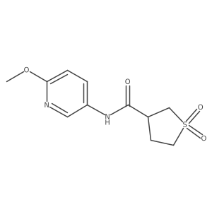N-(6-methoxypyridin-3-yl)tetrahydrothiophene-3-carboxamide 1,1-dioxide结构式
