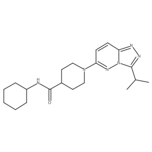 N-cyclohexyl-1-[3-(propan-2-yl)[1,2,4]triazolo[4,3-b]pyridazin-6-yl]piperidine-4-carboxamide结构式