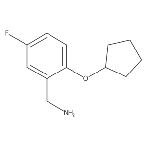 (2-(Cyclopentyloxy)-5-fluorophenyl)methanamine Structure