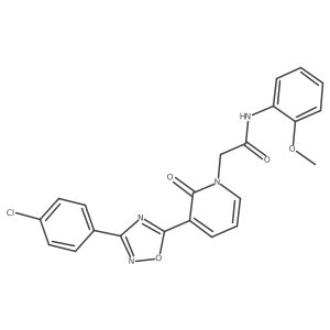 2-(3-(3-(4-chlorophenyl)-1,2,4-oxadiazol-5-yl)-2-oxopyridin-1(2H)-yl)-N-(2-methoxyphenyl)acetamide Structure