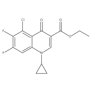 3-Quinolinecarboxylic acid,5-chloro-1-cyclopropyl-6,7-difluoro-1,4-dihydro-4-oxo-,ethyl ester结构式