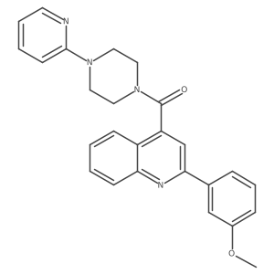[2-(3-Methoxyphenyl)-4-quinolyl][4-(2-pyridyl)piperazino]methanone Structure