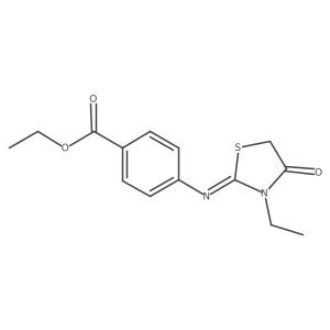 4-[3-Ethyl-4-oxo-thiazolidin-(2Z)-ylideneamino]-benzoic acid ethyl ester Structure