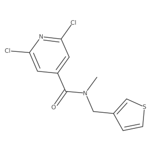 2,6-dichloro-N-methyl-N-[(thiophen-3-yl)methyl]pyridine-4-carboxamide结构式