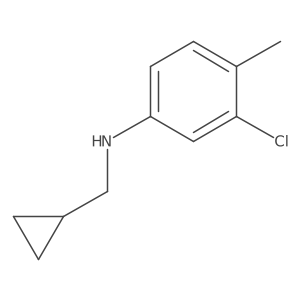 3-chloro-N-(cyclopropylmethyl)-4-methylaniline结构式