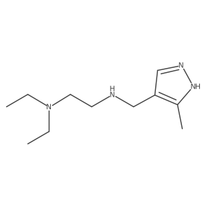 [2-(Diethylamino)ethyl][(3-methyl-1H-pyrazol-4-yl)methyl]amine结构式