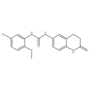 COc1ccc(Cl)cc1NC(=O)Nc1ccc2c(c1)CCC(=O)N2结构式