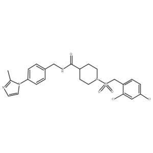 1-[[(2,4-Dichlorophenyl)methyl]sulfonyl]-N-[[4-(2-methyl-1H-imidazol-1-yl)phenyl]methyl]-4-piperidinecarboxamide Structure
