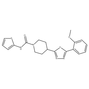 4-(5-(2-methoxyphenyl)-1,3,4-thiadiazol-2-yl)-N-(thiophen-2-yl)piperidine-1-carboxamide Structure