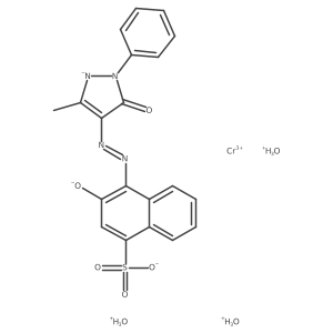 Chromium, triaqua[4-[[4,5-dihydro-3-methyl-5-(oxo-I masculineO)-1-phenyl-1H-pyrazol-4-yl]azo-I masculineN1]-3-(hydroxy-I masculineO)-1-naphthalenesulfonato(3-)]-, (OC-6-24)-结构式