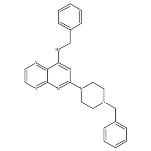 N-benzyl-2-(4-benzylpiperazin-1-yl)pteridin-4-amine Structure