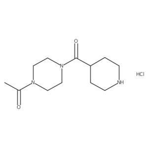 1-[4-(Piperidine-4-carbonyl)piperazin-1-yl]ethan-1-one hydrochloride Structure