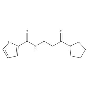 N-[3-oxo-3-(pyrrolidin-1-yl)propyl]furan-2-carboxamide结构式