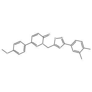2-((3-(3,4-dimethylphenyl)-1,2,4-oxadiazol-5-yl)methyl)-6-(4-methoxyphenyl)pyridazin-3(2H)-one Structure