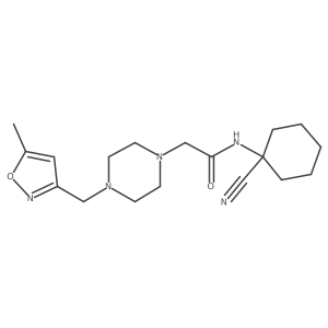 N-(1-cyanocyclohexyl)-2-{4-[(5-methyl-1,2-oxazol-3-yl)methyl]piperazin-1-yl}acetamide Structure