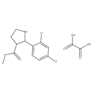 methyl (3S)-2-(2,4-dichlorophenyl)-3-pyrrolidinecarboxylate oxalate Structure