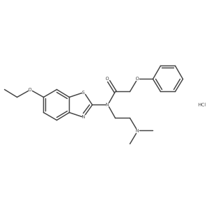 N-(2-(dimethylamino)ethyl)-N-(6-ethoxybenzo[d]thiazol-2-yl)-2-phenoxyacetamide hydrochloride结构式