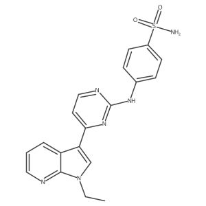 4-(4-(1-ethyl-1H-pyrrolo[2,3-b]pyridin-3-yl)pyrimidin-2-ylamino)benzenesulfonamide结构式