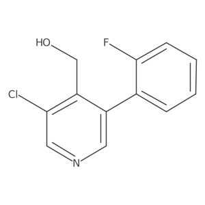 3-Chloro-5-(2-fluorophenyl)-4-pyridinemethanol Structure