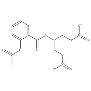 1,3-Bis(nitrooxy)propan-2-yl 2-acetoxybenzoate结构式