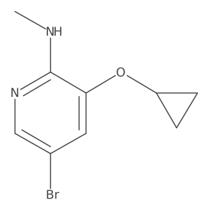 5-Bromo-3-cyclopropoxy-N-methylpyridin-2-amine Structure