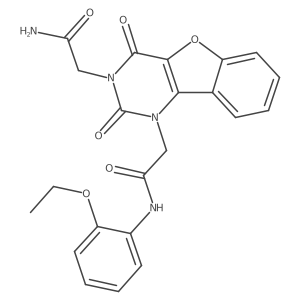 2-(3-(2-amino-2-oxoethyl)-2,4-dioxo-3,4-dihydrobenzofuro[3,2-d]pyrimidin-1(2H)-yl)-N-(2-ethoxyphenyl)acetamide结构式