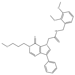 N-(2,3-dimethoxybenzyl)-2-[3-(3-methoxypropyl)-4-oxo-7-phenyl-3,4-dihydro-5H-pyrrolo[3,2-d]pyrimidin-5-yl]acetamide Structure