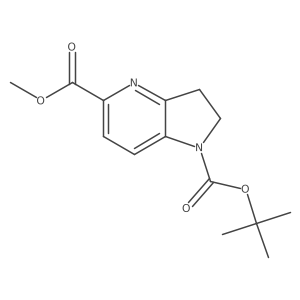 1-Tert-butyl 5-methyl 2,3-dihydropyrrolo[3,2-b]pyridine-1,5-dicarboxylate结构式