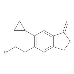 6-Cyclopropyl-5-(2-hydroxyethyl)-2-benzofuran-1(3H)-one结构式