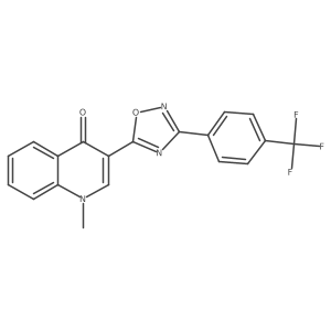 1-methyl-3-(3-(4-(trifluoromethyl)phenyl)-1,2,4-oxadiazol-5-yl)quinolin-4(1H)-one Structure