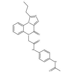 N-[4-(acetylamino)phenyl]-2-(4-oxo-1-propyl[1,2,4]triazolo[4,3-a]quinoxalin-5(4H)-yl)acetamide Structure