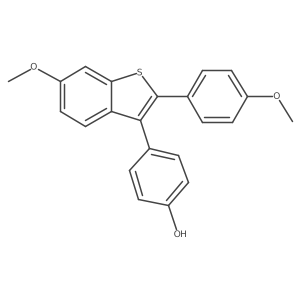 4-[6-Methoxy-2-(4-methoxyphenyl)benzo[b]thien-3-yl]phenol Structure