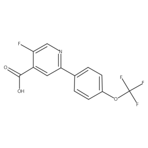 5-Fluoro-2-(4-(trifluoromethoxy)phenyl)isonicotinic acid结构式