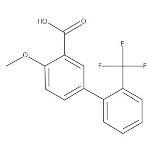 4-Methoxy-2'-(trifluoromethyl)biphenyl-3-carboxylic acid结构式