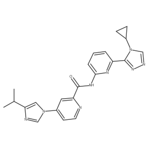 N-(6-(4-cyclopropyl-4H-1,2,4-triazol-3-yl)pyridin-2-yl)-4-(4-isopropyl-1H-imidazol-1-yl)picolinamide Structure
