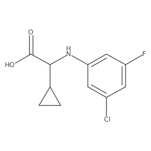 Cyclopropaneacetic acid, I+/--[(3-chloro-5-fluorophenyl)amino]-, (I+/-R)-结构式