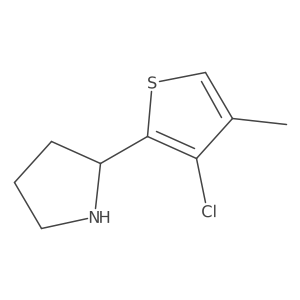 2-(3-Chloro-4-methylthiophen-2-yl)pyrrolidine Structure