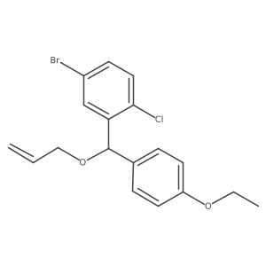 2-(Allyloxy(4-ethoxyphenyl)methyl)-4-bromo-1-chlorobenzene结构式