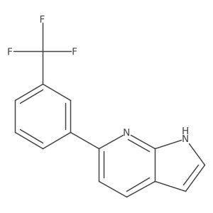 6-(3-(trifluoromethyl)phenyl)-1H-pyrrolo[2,3-b]pyridine结构式