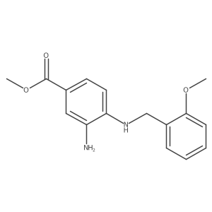 Benzoic acid, 3-amino-4-[[(2-methoxyphenyl)methyl]amino]-, methyl ester Structure