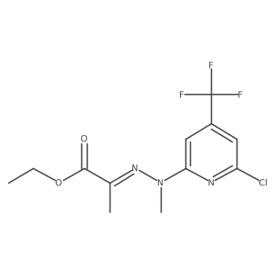 2-[(6-Chloro-4-trifluoromethyl-pyridin-2-yl)-methyl-hydrazono]-propionic acid ethyl ester结构式