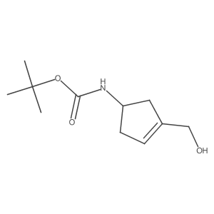 tert-butyl N-[(1R)-3-(hydroxymethyl)cyclopent-3-en-1-yl]carbamate Structure